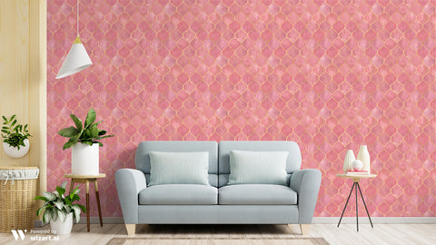 Vintage Moroccan Tile Removable Wallpaper - Pink