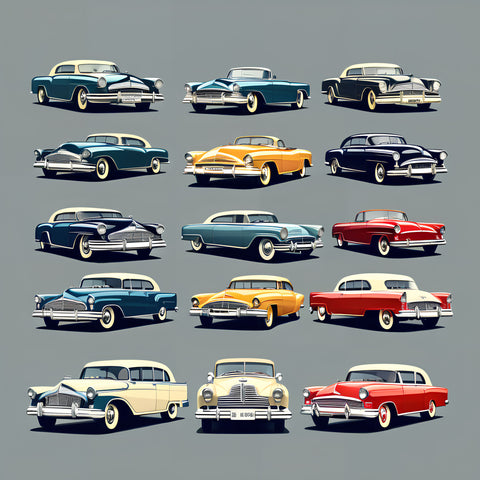 Retro Roadsters Removable Wallpaper