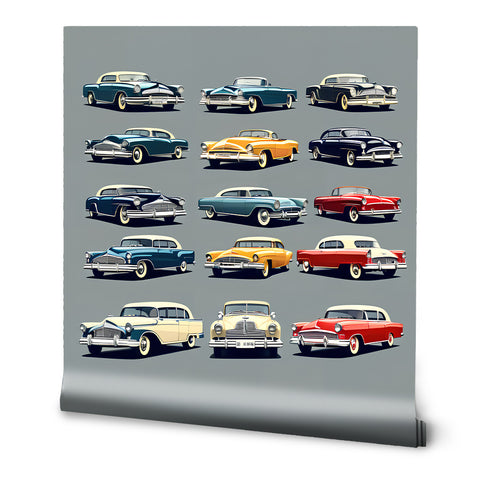 Retro Roadsters Removable Wallpaper