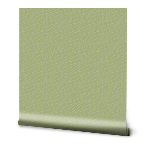 Rhythmic Tranquility Removable Wallpaper - Green