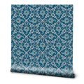 Royal Damask Removable Wallpaper - Blue