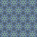 Safar Tapestry Removable Wallpaper - Spanish Tile Print - Blue & Green