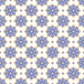 Turkish Ornamental Removable Wallpaper - Floral Tile Design - Blue