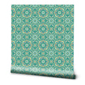Turquoise Mandala Removable Wallpaper