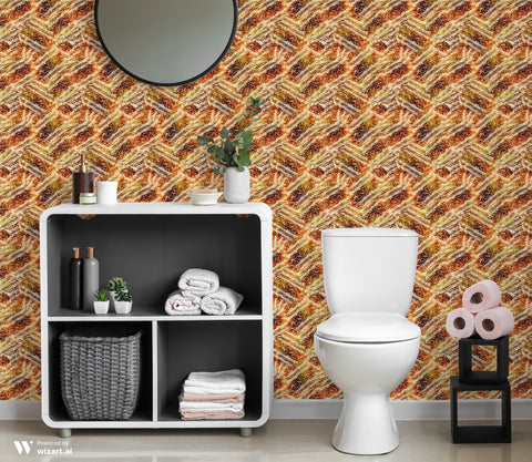 Golden Embers Removable Wallpaper