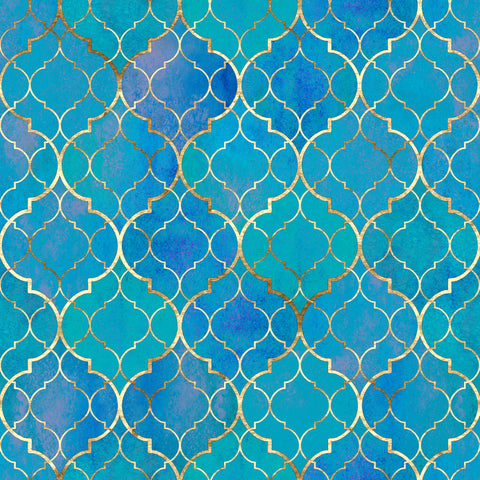 Vintage Moroccan Tile Removable Wallpaper - Blue