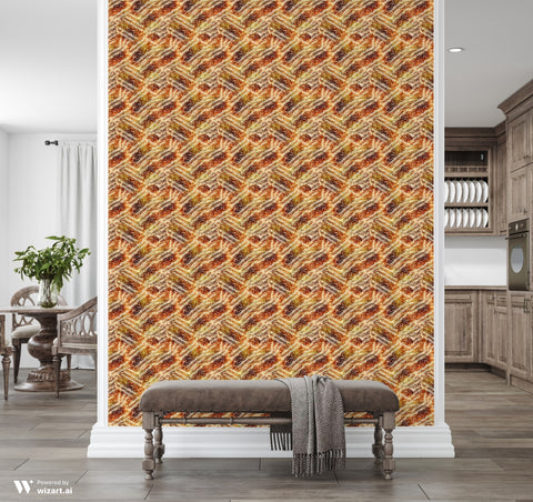 Golden Embers Removable Wallpaper